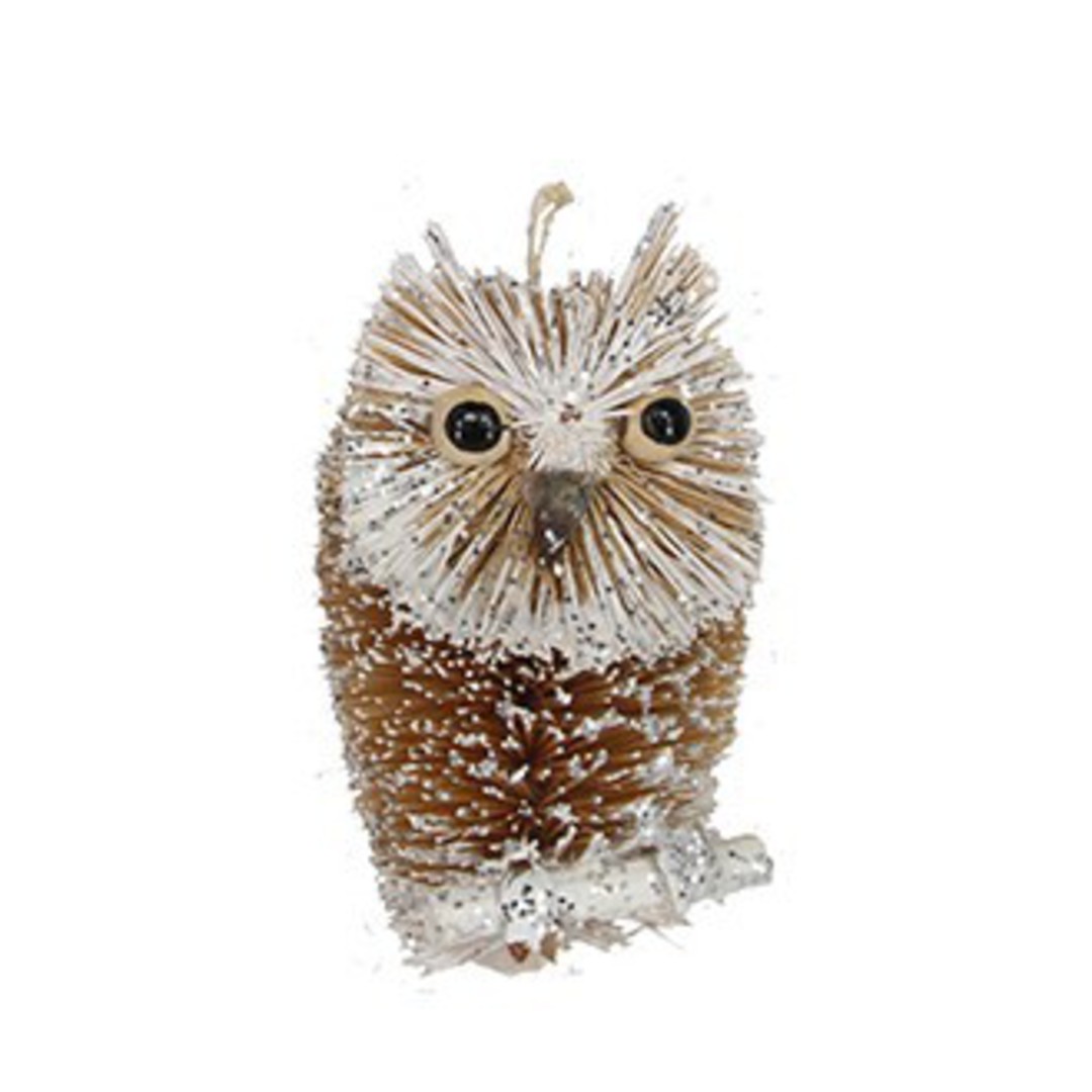 Bristle Silver Owl 9cm image 0
